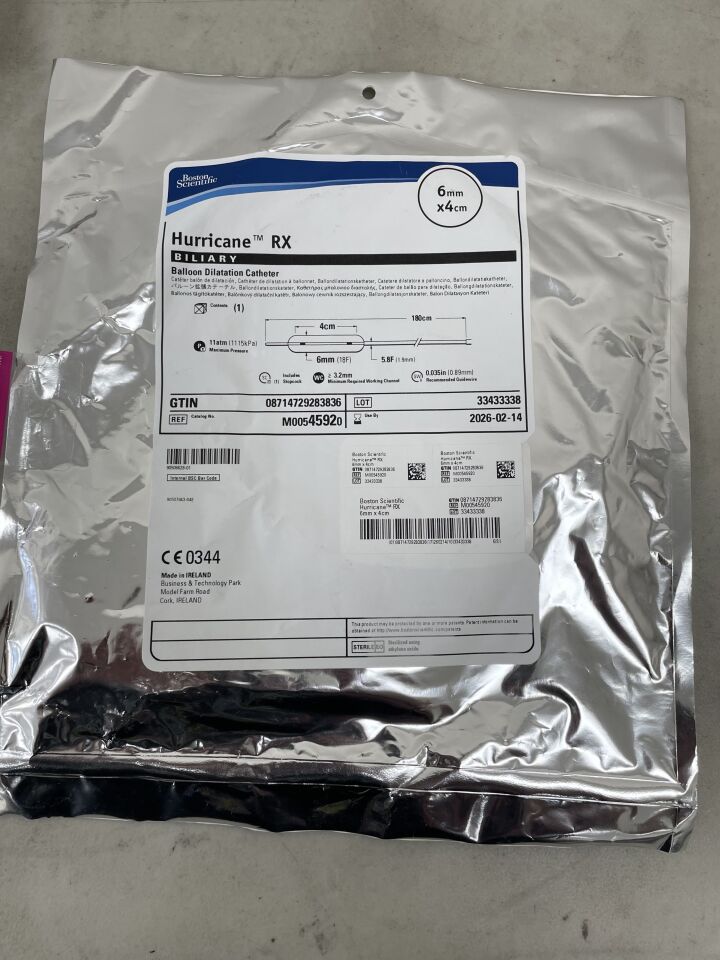 4592 - BOSTON SCIENTIFIC - Hurricane RX Balloon Dilatation Catheter - Biliary - 6mm x 4cm, (EA) - ( Expiry Date: 2026-02-14 )
