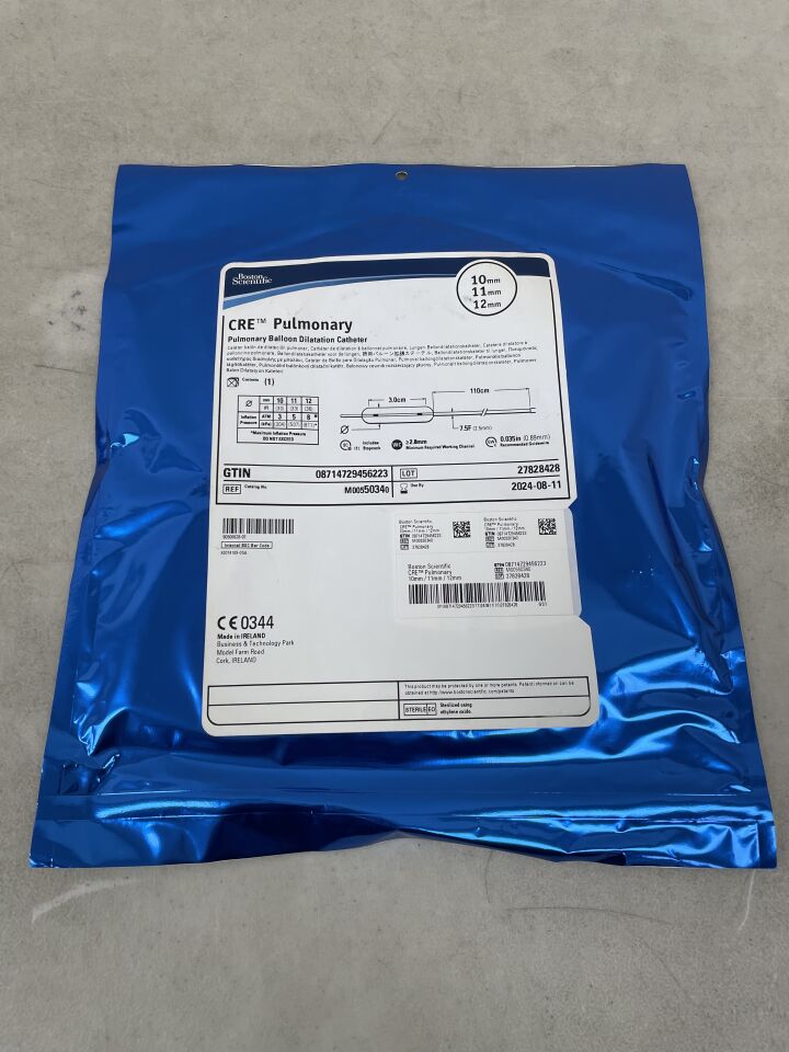 5034 - BOSTON SCIENTIFIC - CRE Pulmonary Balloon Dilatation Catheter - 10mm x 11mm x 12mm, (EA) - ( Expiry Date: 2024-08-11 )