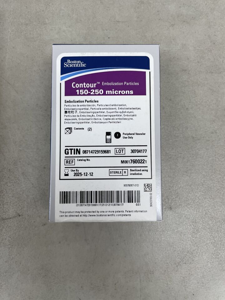 760022 - BOSTON SCIENTIFIC - Contour Embolization Particles - Peripheral Vascular Use Only - 150-250 Microns, (BX/2) - ( Expiry Date: 2025-12-12 )