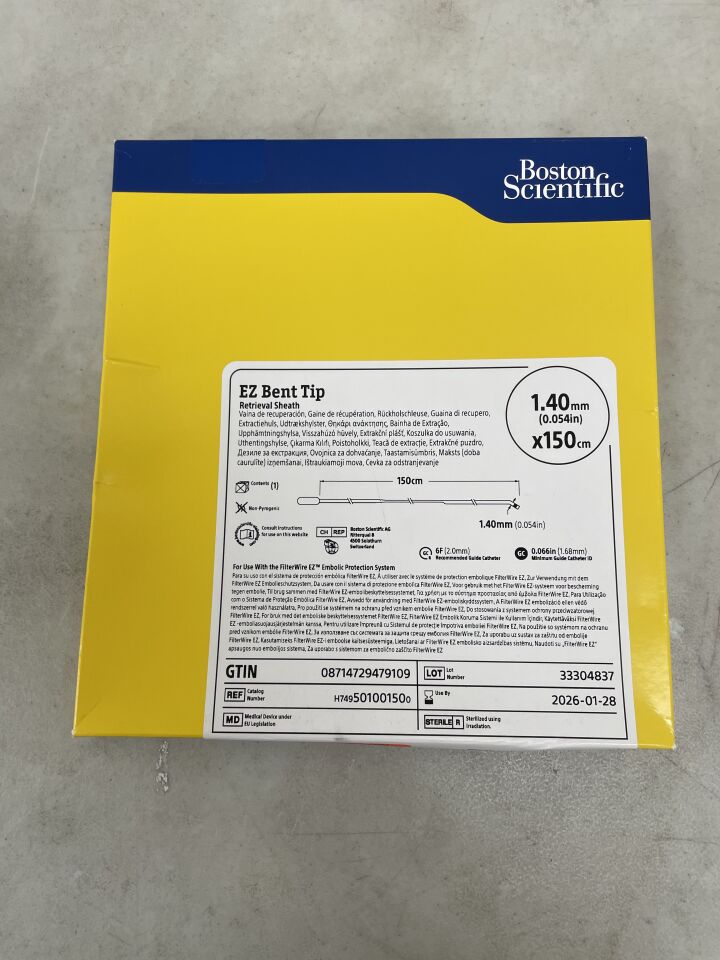 50100150 - BOSTON SCIENTIFIC - EZ Bent Tip Retrieval Sheath - 1.40mm x 150cm, (BX/1) - ( Expiry Date: 2026-01-28 )