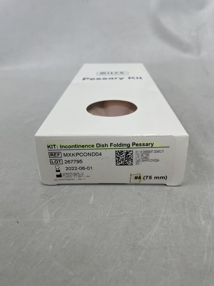 MXKPCOND04 - COOPER SURGICAL - Incontinence Dish Kit Folding Pessary #4 (75mm), (BX/1) - ( Expiry Date: 2025-09-30 )