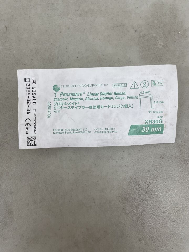 XR30G - ETHICON - Proximate Reloadable Staplers Cartridge, Green, For TX30 30 mm Linear Stapler, (EA) - ( Expiry Date: 2025-12-31 )