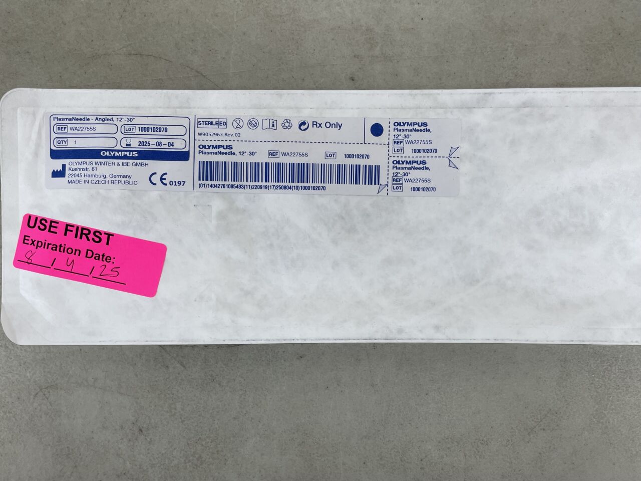 WA22755S - OLYMPUS - PlasmaNeedle HF-Resection Electrode w/Cable, Angled 12-30 Degree ESG TURis, (EA) - ( Expiry Date: 2025-08-04 )