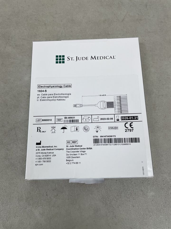 IBI-85931 - ST JUDE MEDICAL - Inquiry Diagnostic Connecting Cable, 1924-S, 24 Pin, 150cm, (BX/1) - ( Expiry Date: 2026-01-31 )