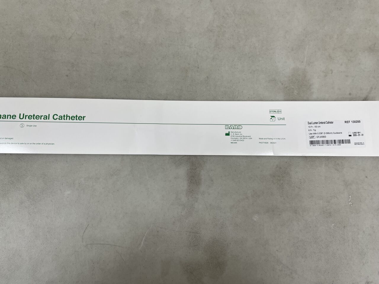 130200 - BARD - Dual Lumen Ureteral Cath. 10Fr x 50cm, (EA) - ( Expiry Date: 2028-07-01 )