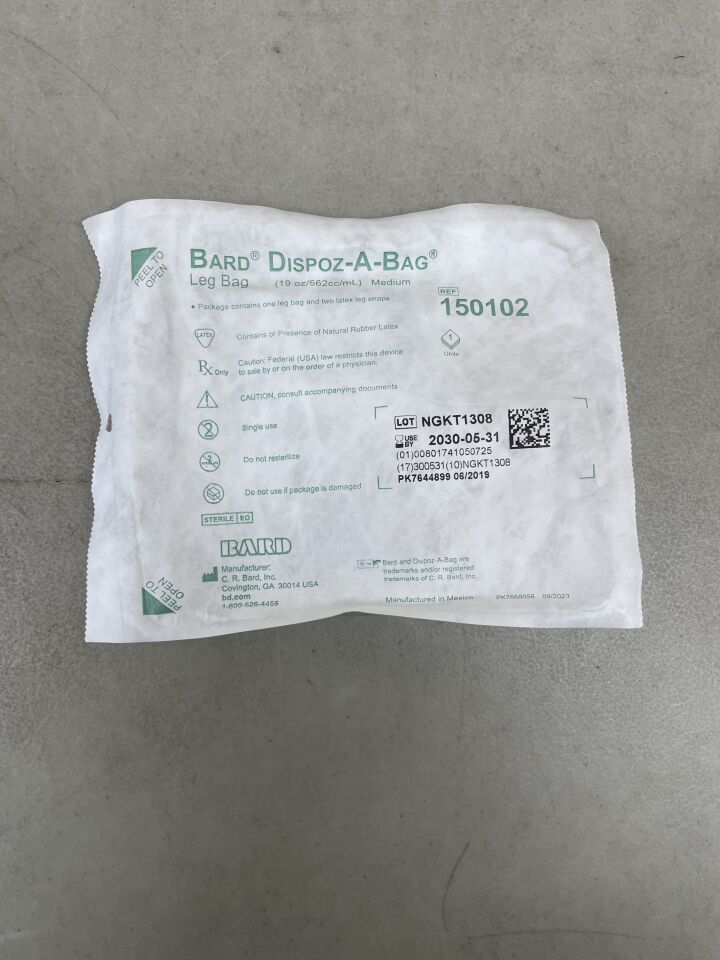 150102 - BARD - Dispoz-A-Bag Leg Bags, (EA) - ( Expiry Date: 2030-05-31 )
