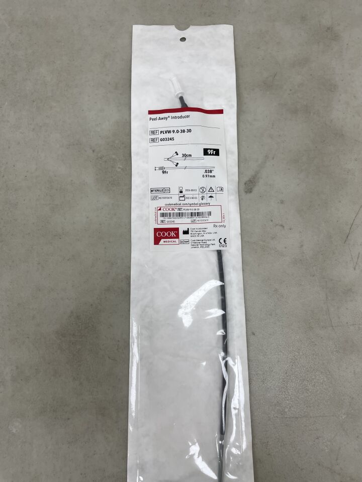 G03245 - COOK - Peel-Away Sheath Introducer 9F x 0.038", 30cm, (EA) - ( Expiry Date: 2026-08-03 )