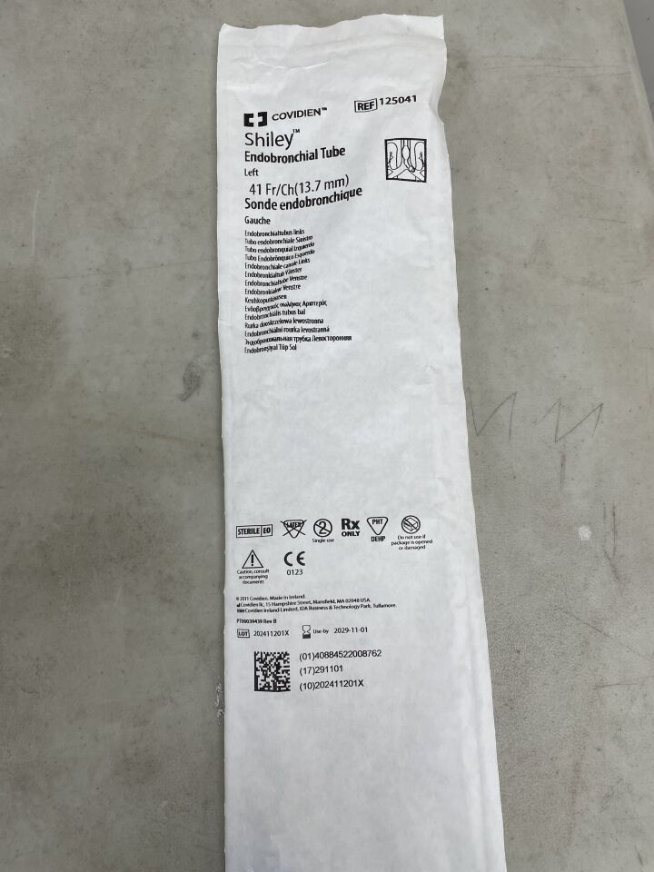 125041 - COVIDIEN - Shiley Endobronchial Tube, 41F (Part of Kit), (EA) - ( Expiry Date: 2029-11-01 )