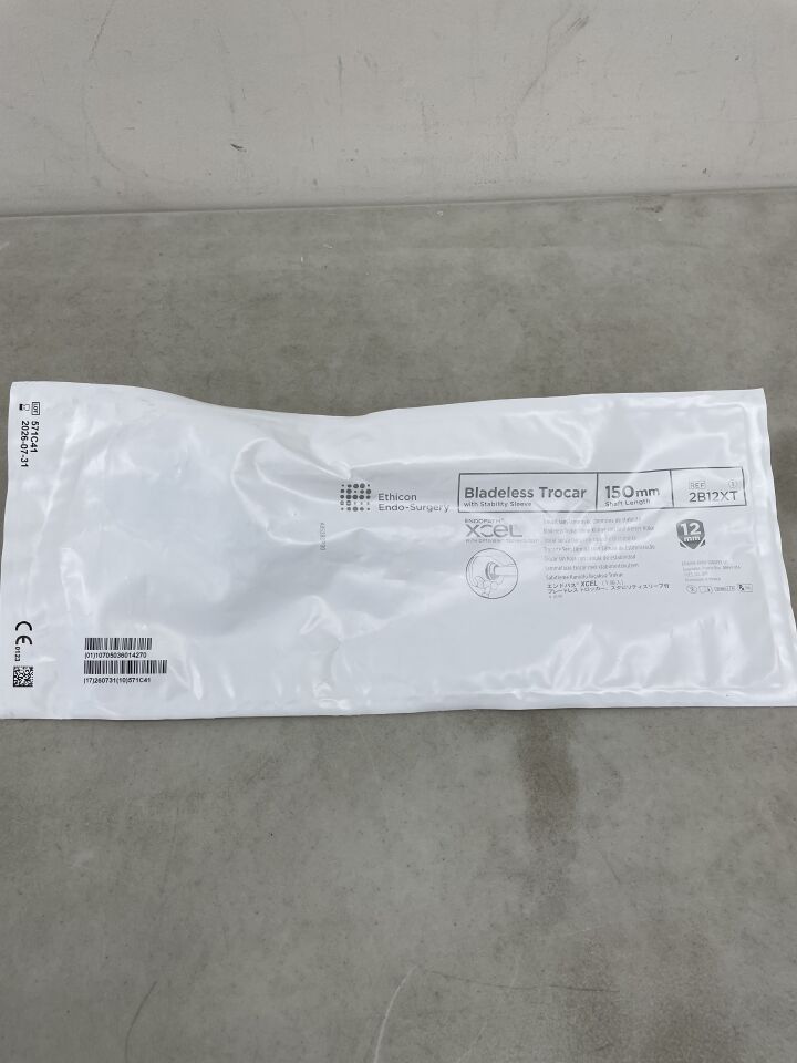 2B12XT - ETHICON - Endopath Xcel Stability Sleeve Bladeless Trocar, 12 dia. x 150 mm L Shaft, (EA) - ( Expiry Date: 2026-07-31 )