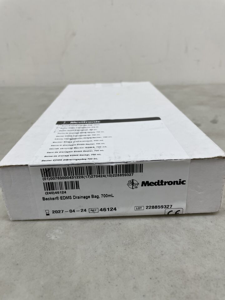 46124 - MEDTRONIC - Becker EDMS Drainage Bag, 700ml, (BX/1) - ( Expiry Date: 2027-04-24 )