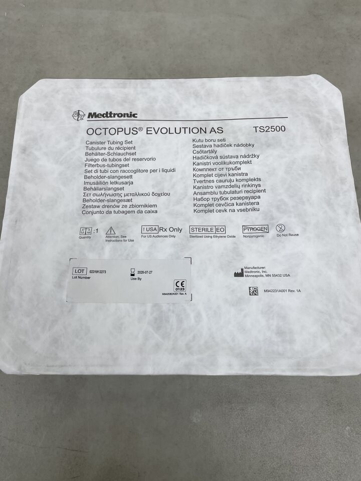 TS2500 - MEDTRONIC - Octopus Evolution AS Canister Tubing Set (PART OF KIT), (EA) - ( Expiry Date: 2027-07-27 )