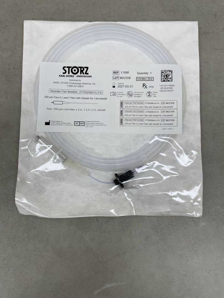 11090 - STORZ - 200µm Flex G Laser Fiber with Sheath for Calculase, (EA) - ( Expiry Date: 2027-03-31 )