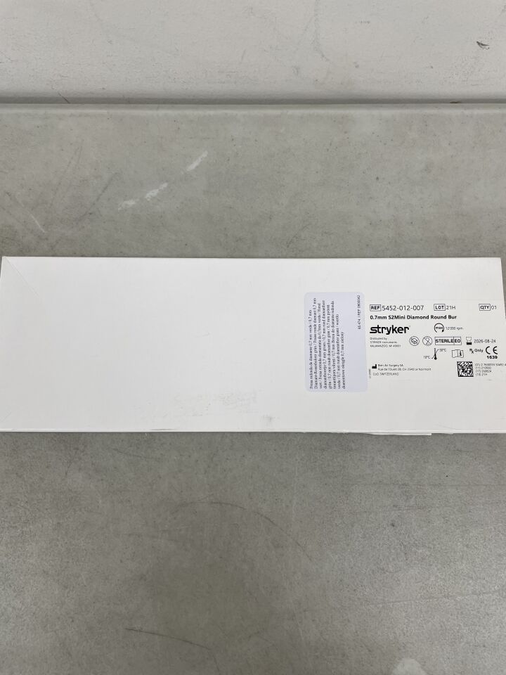 5452-012-007 - STRYKER - S2 Mini Diamond Round Bur 1mm x 0.7mm, (BX/1) - ( Expiry Date: 2026-08-24 )