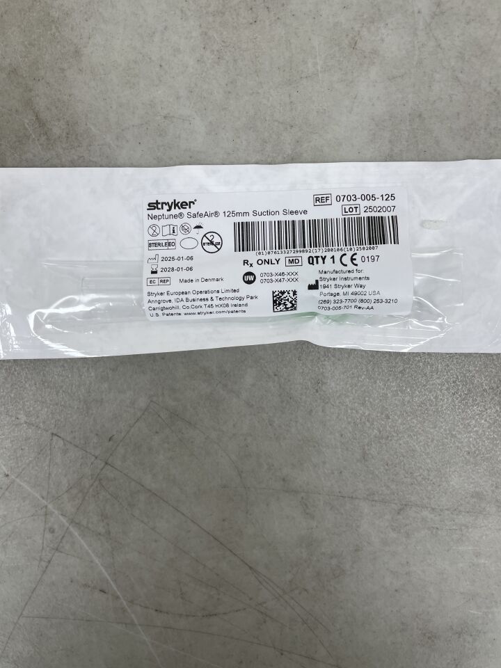 0703-005-125 - STRYKER - Neptune Suction Sleeve 125mm, (EA) - ( Expiry Date: 2028-01-06 )