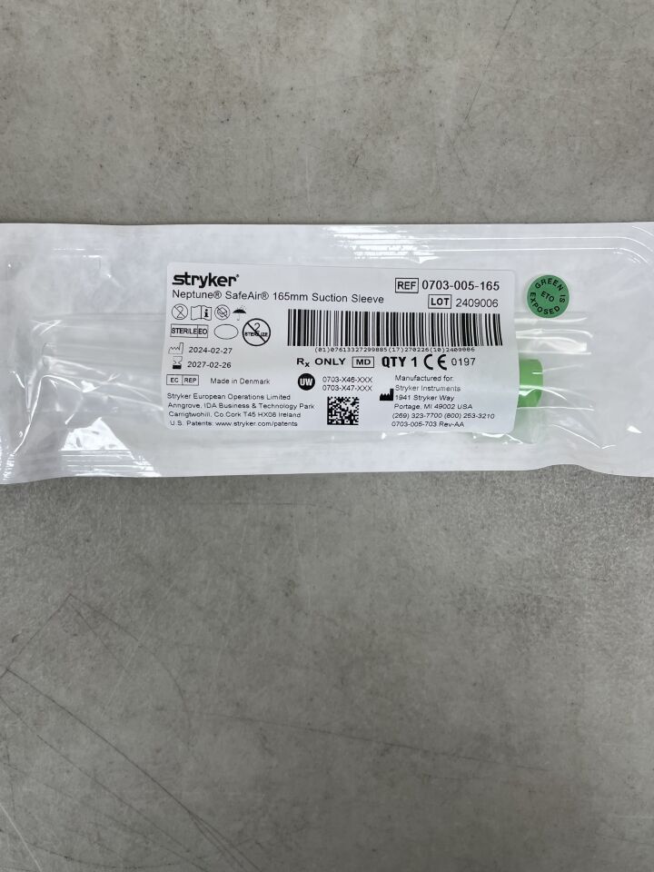 0703-005-165 - STRYKER - Neptune Suction Sleeve 165mm, (EA) - ( Expiry Date: 2027-02-26 )