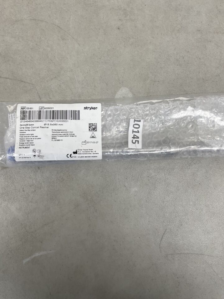 1320-0011 - STRYKER - Gamma3 One Step Conical Reamer, 15.5 x 350mm, (EA) - ( Expiry Date: 2099-12-31 )