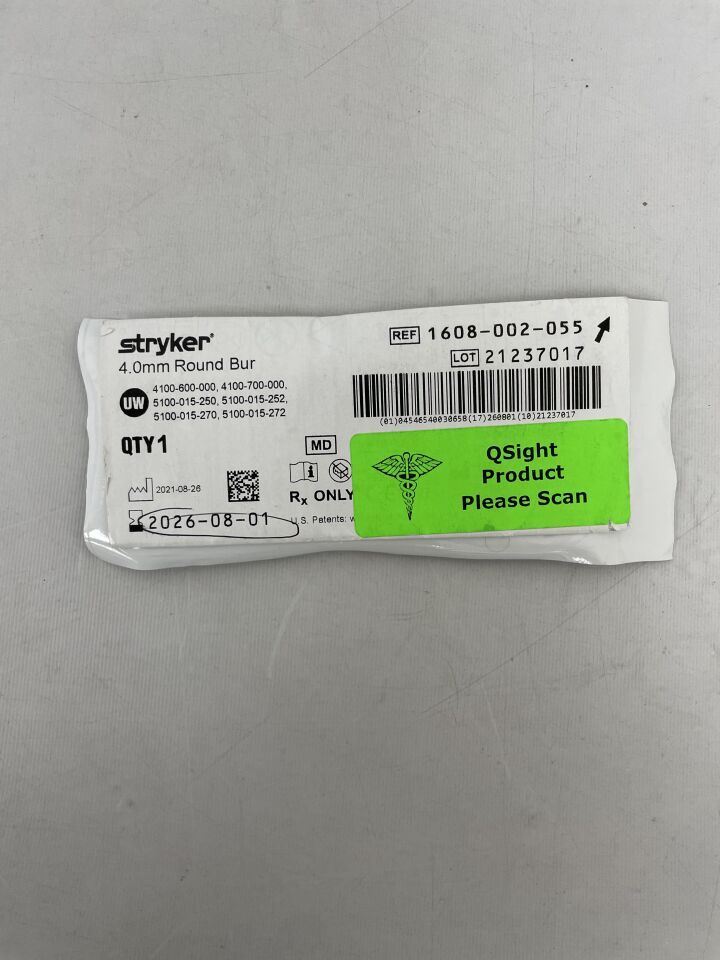 1608-002-055 - STRYKER - Round Bur 4.0mm, (EA) - ( Expiry Date: 2026-08-01 )