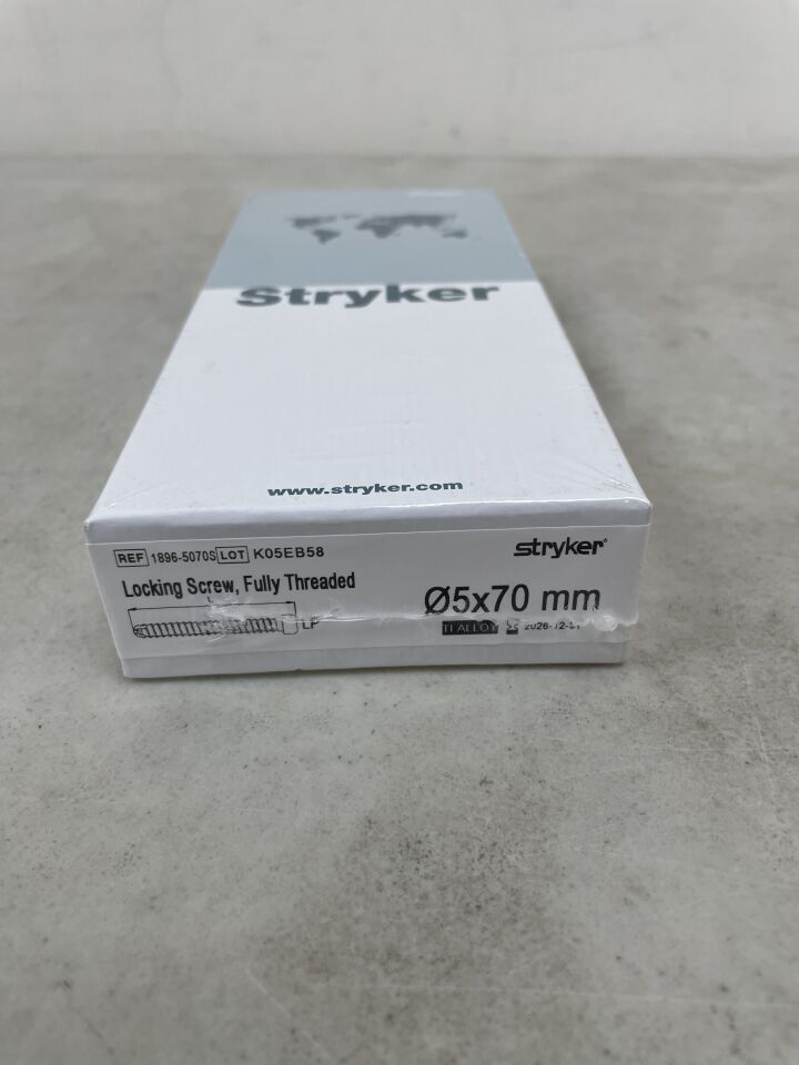 1896-5070S - STRYKER - 5mm Locking Screw - Fully Threaded / 70mm, (BX/1) - ( Expiry Date: 2026-12-31 )