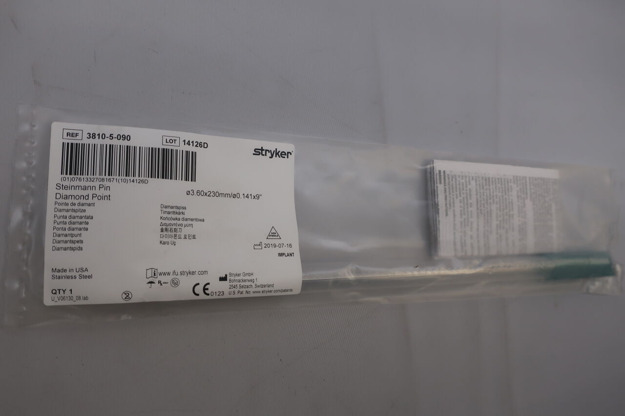 3810-5-090 - STRYKER - Steinmann Pin Diamond Point, (EA) - ( Expiry Date: 2099-12-31 )