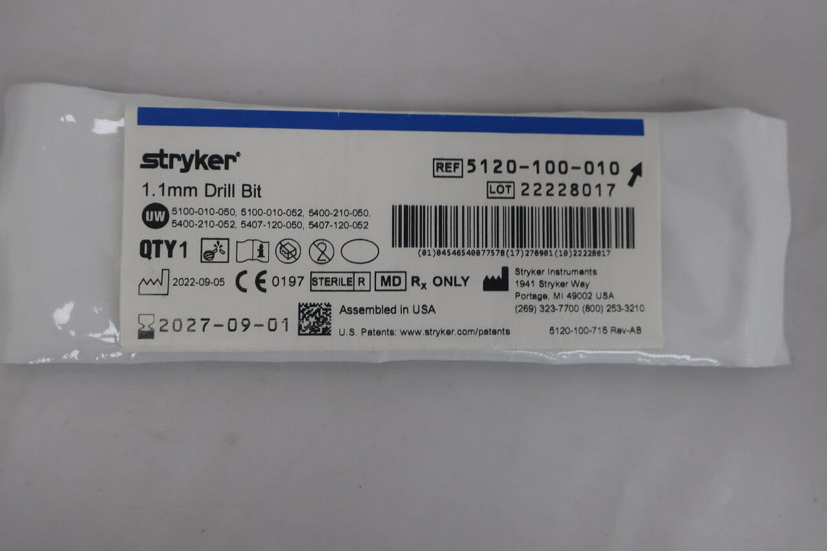 5120-100-010 - STRYKER - 1.1mm Drill Bit, (EA)