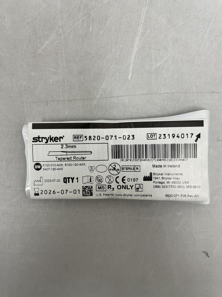 5820-071-023 - STRYKER - Tapered Router 2.3mm, (EA) - ( Expiry Date: 2026-07-01 )