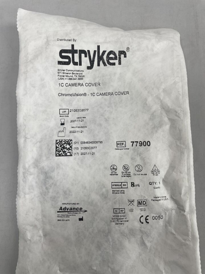 77900 - STRYKER - 1C Camera Cover, ChromoVision, (EA) - ( Expiry Date: 2027-11-21 )