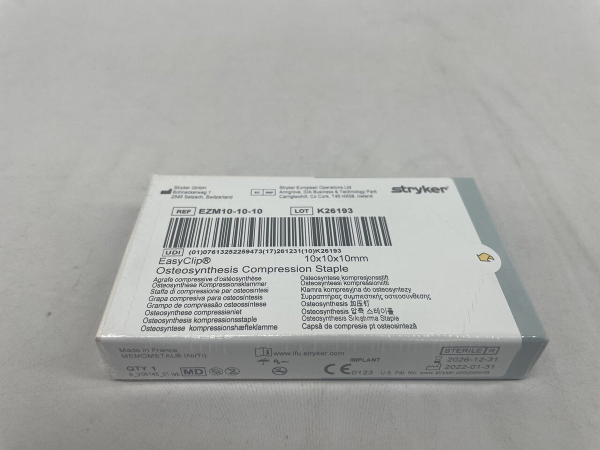 EZM10-10-10 - STRYKER - EasyClip Bicortical Staple 10mm, 10-10mm, (BX/1)