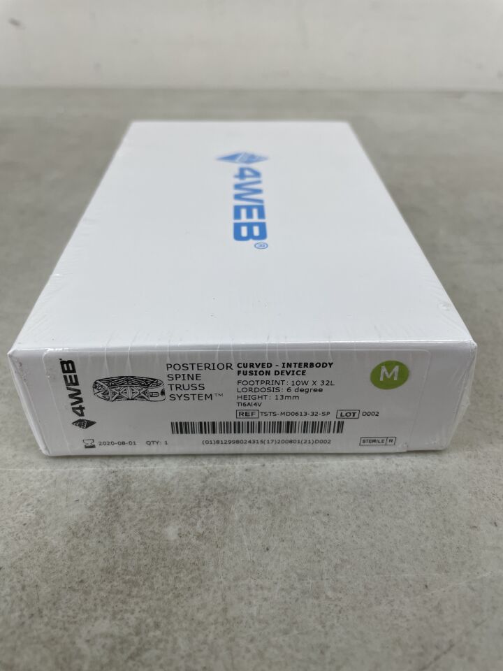 TSTS- MD0613-32-SP - 4WEB MEDICAL - Posterior Spine Truss System, Curved Interbody Fusion Device, 13mm, (BX/1) - ( Expiry Date: 2020-08-01 )
