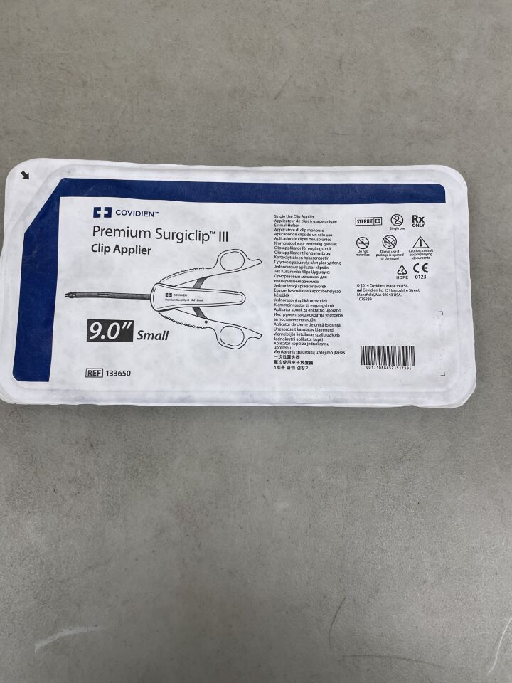 133650 - COVIDIEN - Premium Surgiclip III Clip Applier: Small 9", (EA) - ( Expiry Date: 2025-11-24 )
