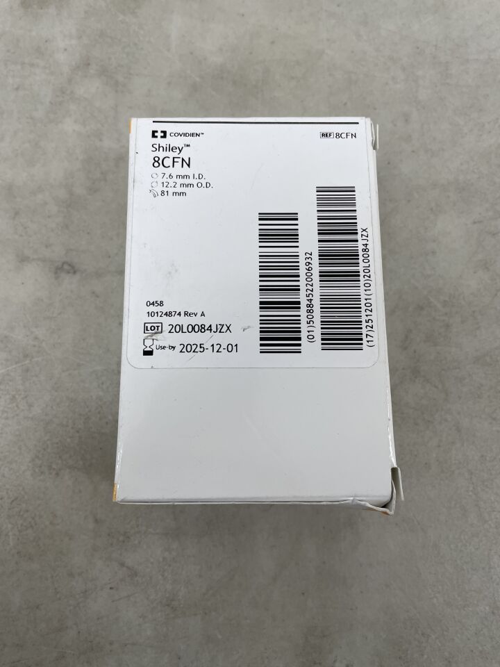 8CFN - COVIDIEN - Shiley Tracheostomy Tube, Cuffless, Fenestrated w/IC 7.6mm, (BX/1) - ( Expiry Date: 2025-12-01 )