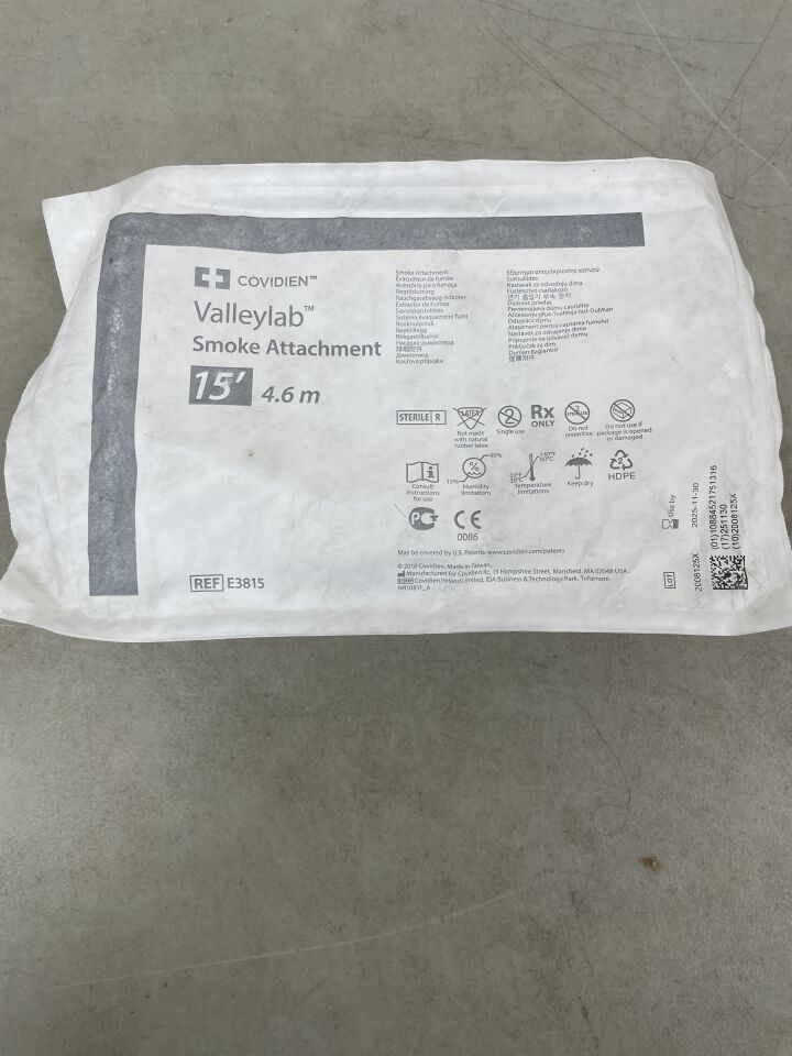 E3815 - COVIDIEN - Valleylab Smoke Attachment, 15', (EA) - ( Expiry Date: 2025-11-30 )