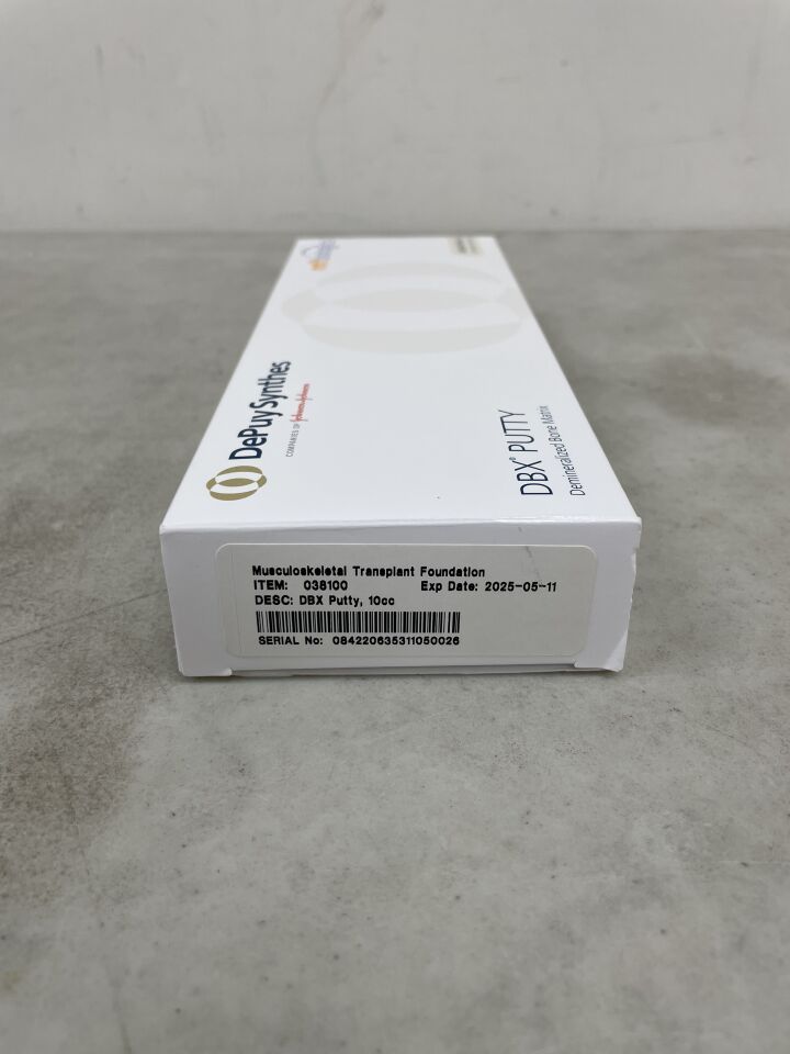 38100 - DEPUY - DBX Putty 10cc, Demineralized Bone Matrix, (BX/1) - ( Expiry Date: 2025-05-11 )