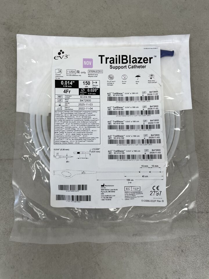 SC-014-150 - EV3 - TrailBlazer Sterile Support Catheter, 150 cm Length, 0.014 in. Guide Compatibility, (EA) - ( Expiry Date: 2025-11-03 )