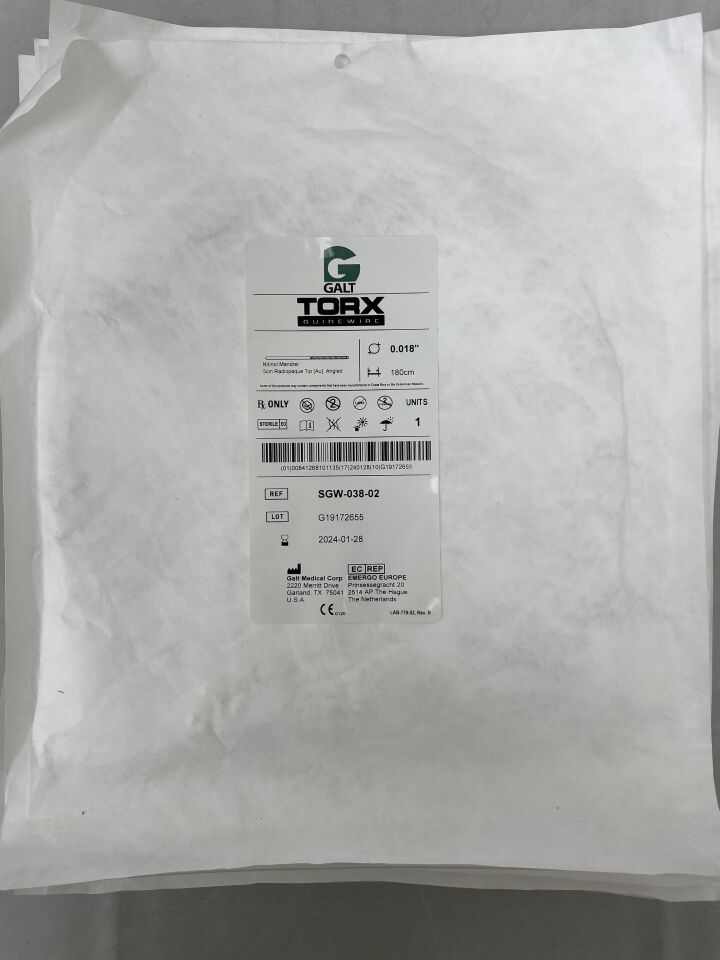 SGW-038-02 - GALT MEDICAL - Torx Guidwire, 0.018" x 180cm, (EA) - ( Expiry Date: 2025-09-08 )
