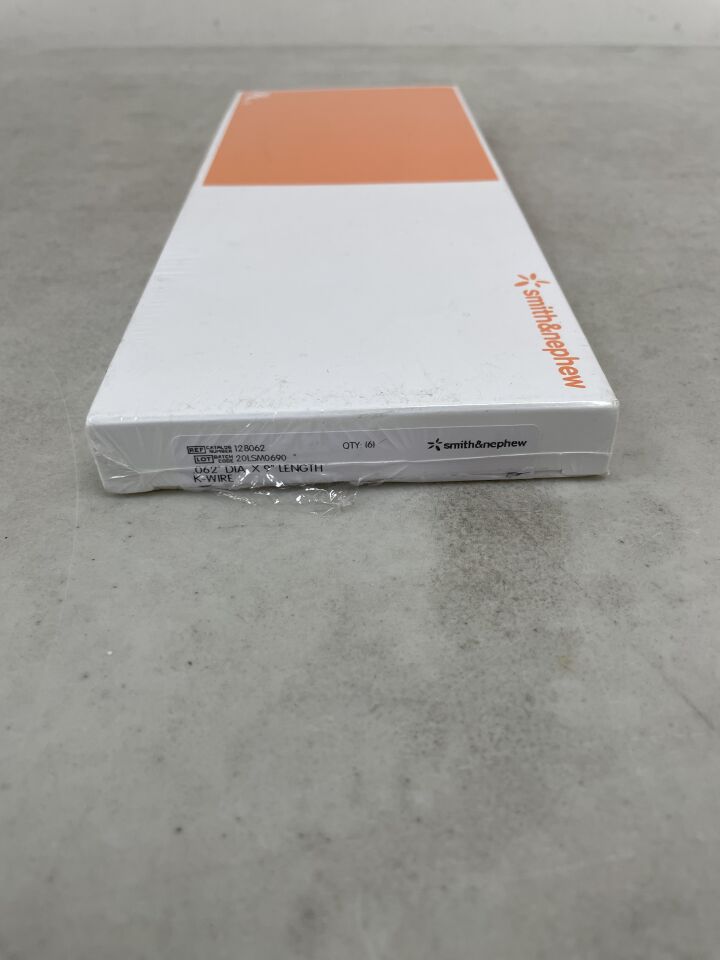 128062 - SMITH & NEPHEW - Kirschner Bone Wire, Diamond Point at Both Ends, 0.062" x 9", (BX/6)