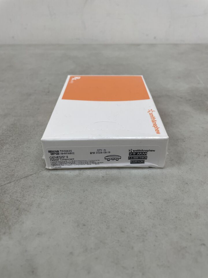 71932635 - SMITH & NEPHEW - GENESIS II Patellar Component, Resurfacing, 7.5mm Thick, 29mm, (BX/1)