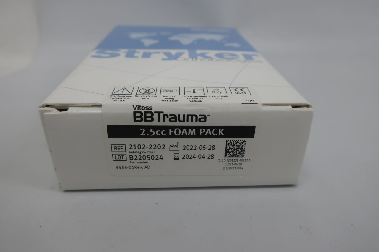 2102-2202 - STRYKER - Orthovita Vitoss BBTrauma 2.5cc Foam Pack, (BX/1) - ( Expiry Date: 2025-05-28 )