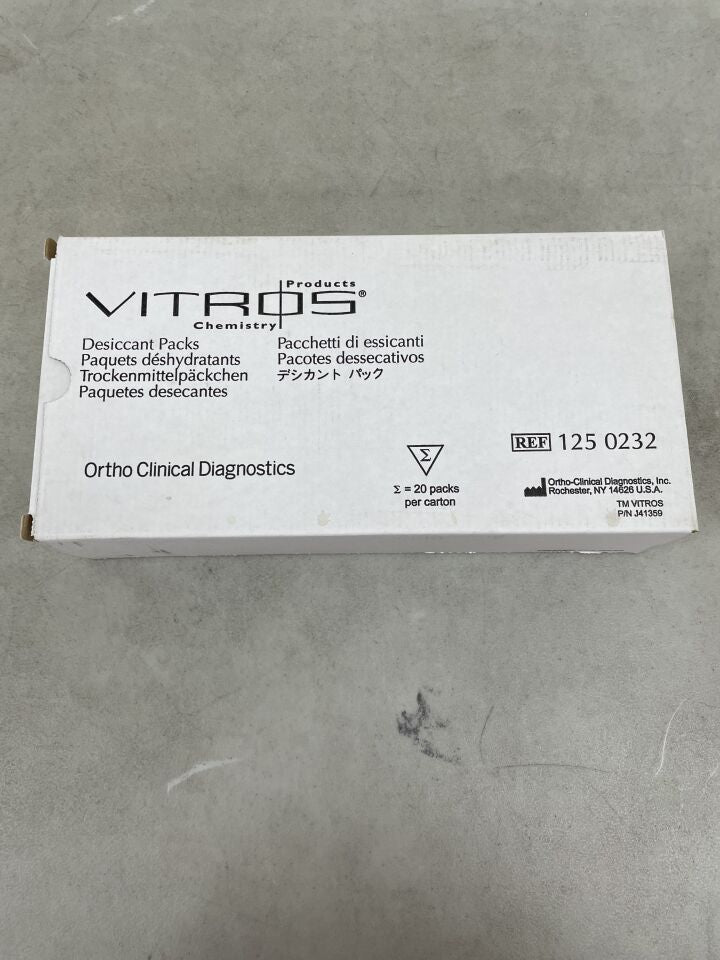 125 0232 - VITROS - Ortho-Clinical Diagnostics Dessicant Pack For Vitros 5,1/FS/4600/5600, (BX/20)