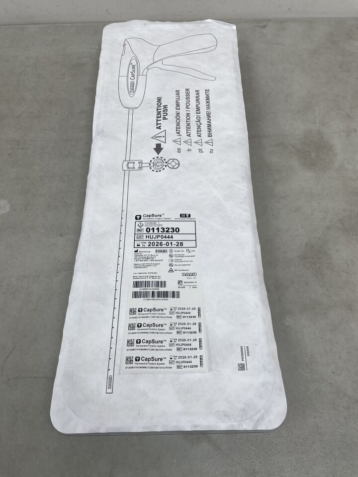 113230 - BARD - CapSure Permanent Fixation System, 30 Fasteners, (EA) - ( Expiry Date: 2026-01-28 )