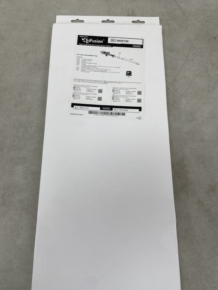 609190 - BARD - Hickman TriFusion CVC 19cm Straight Intermediate Kit, (BX/1) - ( Expiry Date: 2025-12-31 )