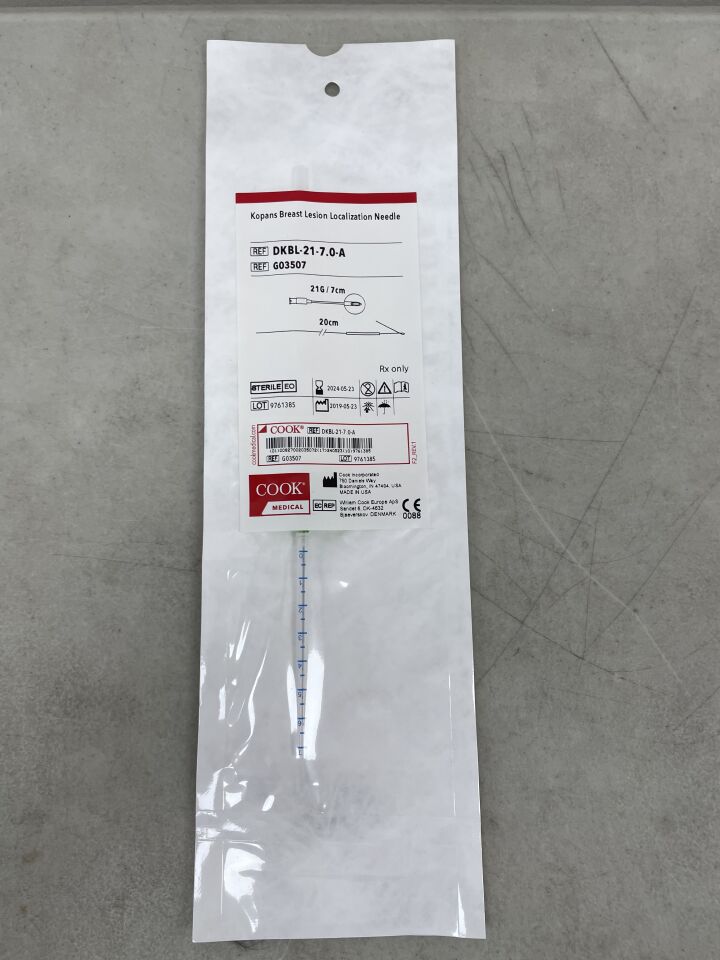 G03507 - COOK - Kopans Breast Lesion Localization Needle 21G x 7cm, (EA) - ( Expiry Date: 2024-05-23 )