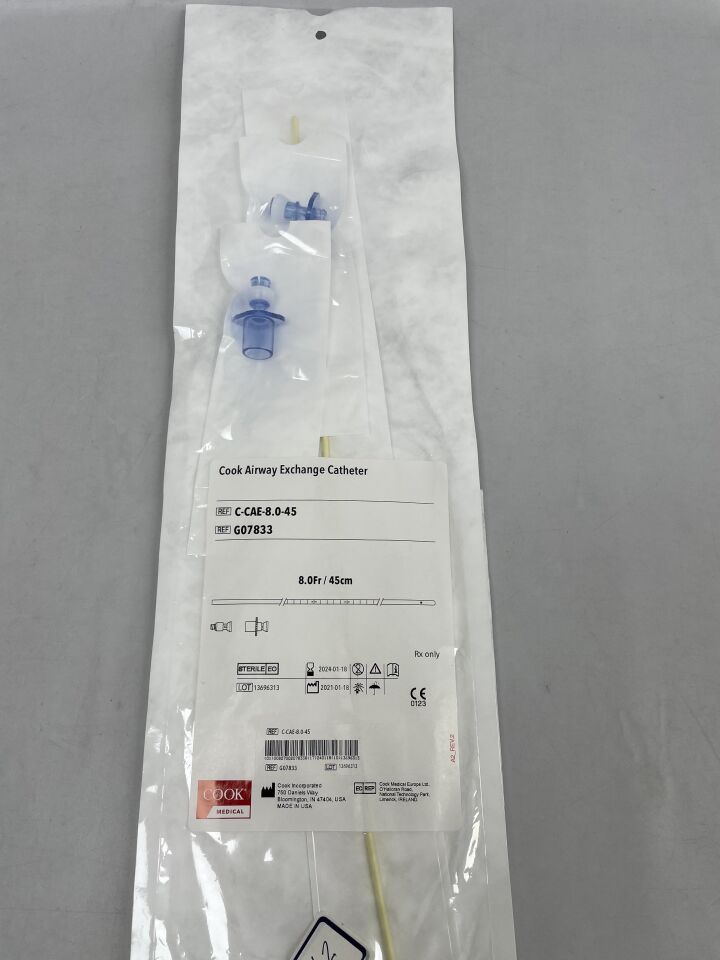 G07833 - COOK - Airway Exchange Catheter, 8.0Fr/45cm, (EA) - ( Expiry Date: 2025-01-27 )