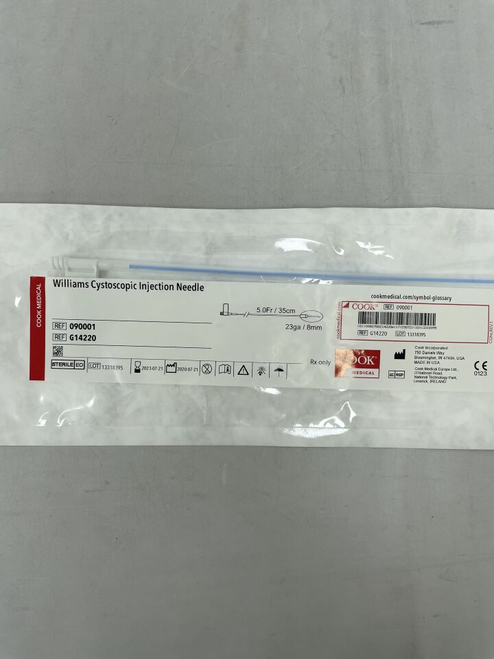 G14220 - COOK - Williams Cystoscopic Injection Needle, 5F x 23G x 35cm, (EA) - ( Expiry Date: 2026-01-23 )