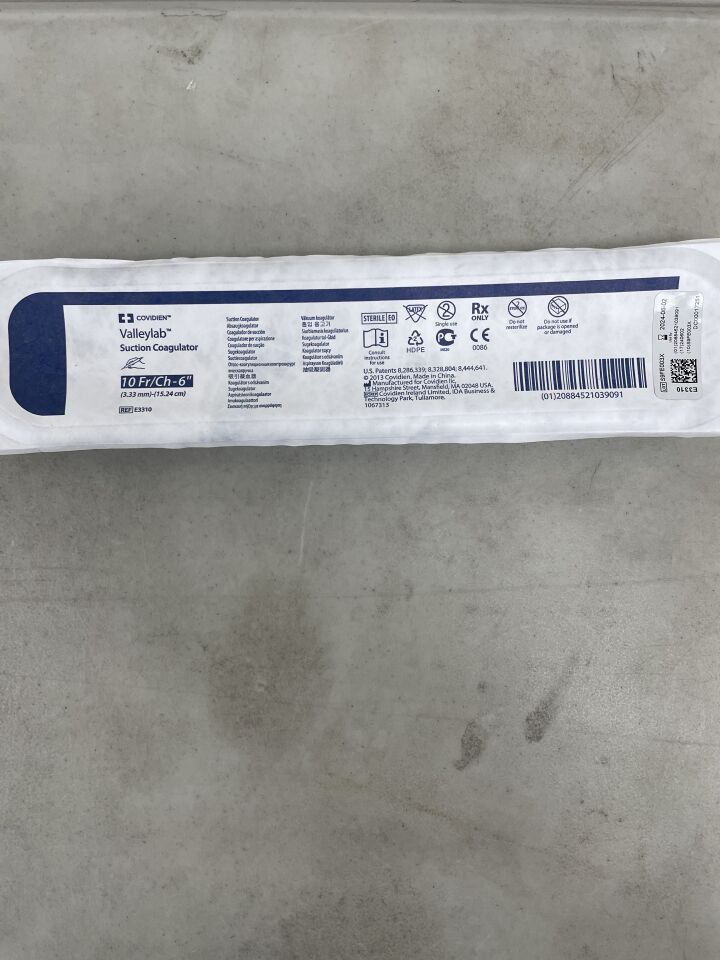 E3310 - COVIDIEN - Valleylab Suction Coagulator, 10 Fr Size, 3.3 mm ID, 6 in. Shaft Length, (EA) - ( Expiry Date: 2024-06-02 )