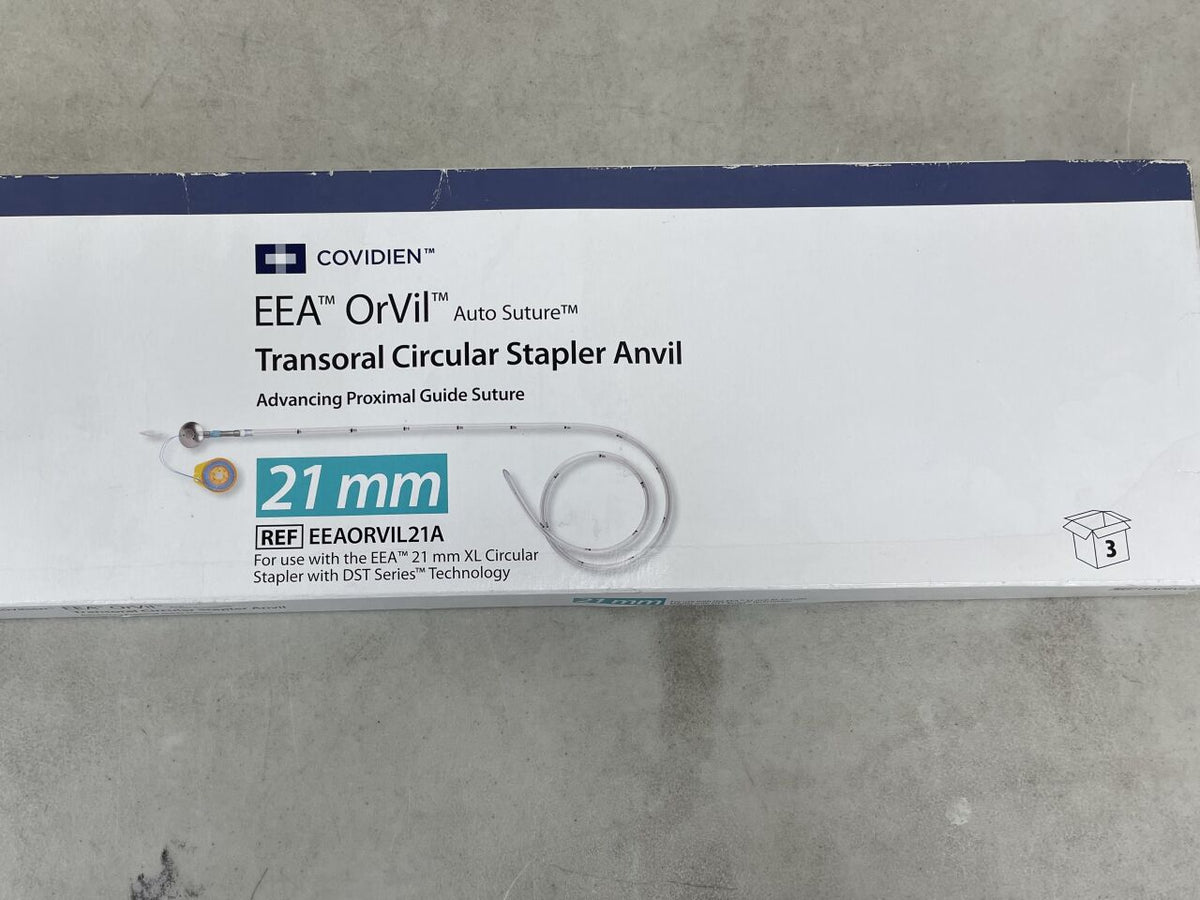 EEAORVIL21A - COVIDIEN - EEA OrVil Single-Use Pre-titled Anvil Circular Stapler with DST Series Technology, 21 mm Size, (BX/3)