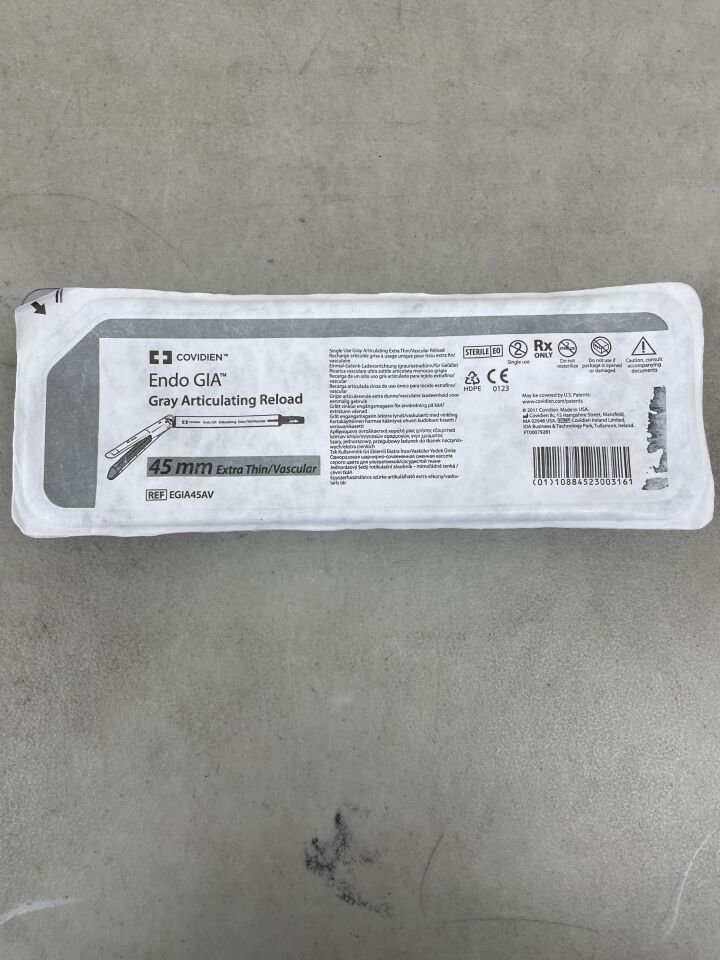 EGIA45AV - COVIDIEN - Endo GIA Gray Articulating, 45mm Extra Thin/Vascular Reload, (EA) - ( Expiry Date: 2026-03-31 )