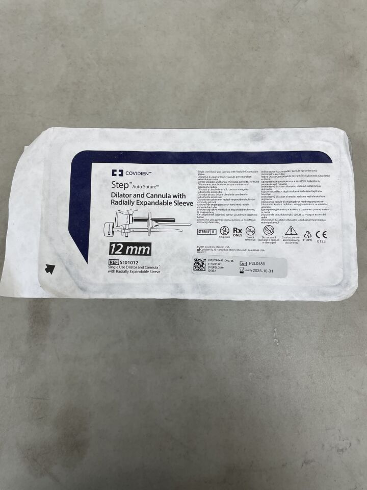 S101012 - COVIDIEN - Step 12mm Dilator & Cannula w/Sleeve, (EA) - ( Expiry Date: 2025-10-31 )