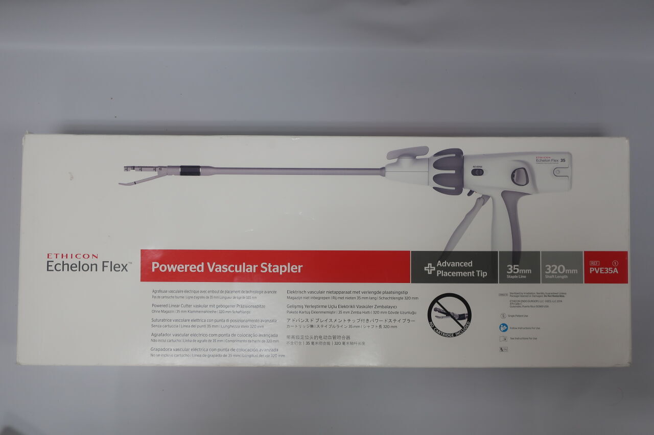 PVA35A - ETHICON - Echelon Flex Powered Vascular Linear Cutter with Advanced Placement Tip, 35 mm Size, (BX/1) - ( Expiry Date: 2025-07-17 )