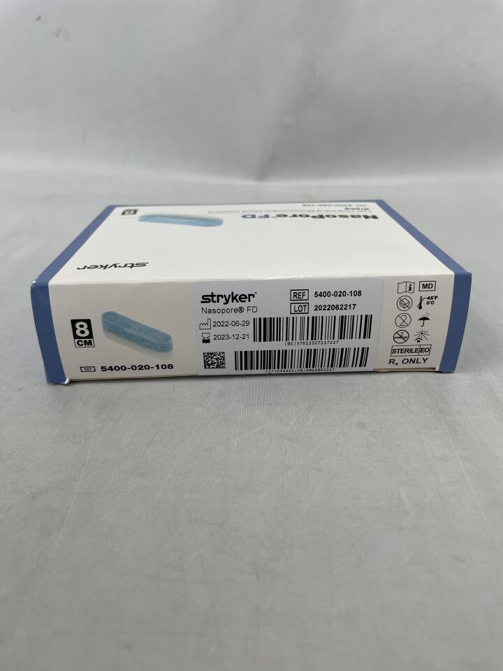 5400-020-108 - STRYKER - NasoPore FD Fast Degrading Fragmentable Nasal Dressing, (BX/8) - ( Expiry Date: 2026-03-11 )
