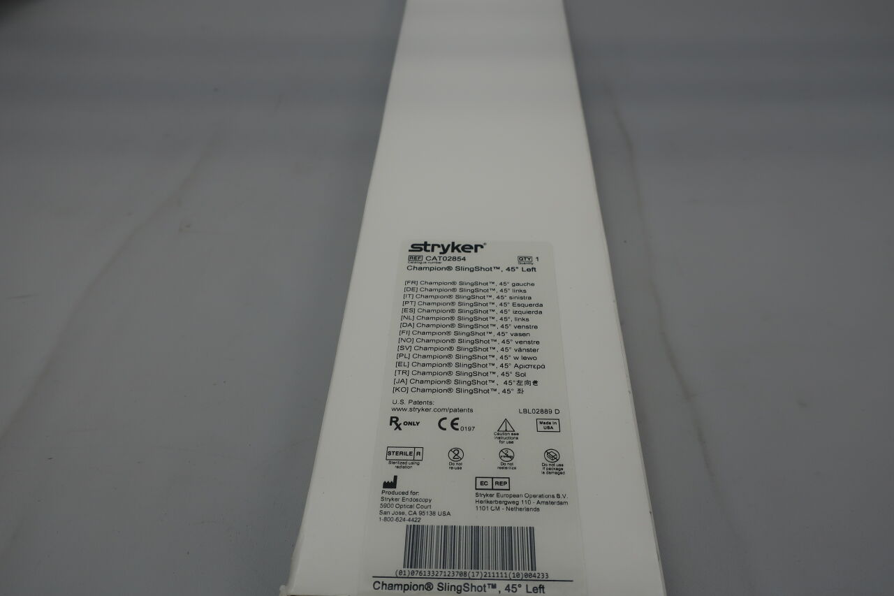 CAT02854 - STRYKER - Champion Slingshot Suture Passer, 45° Left, (BX/1) - ( Expiry Date: 2026-01-31 )